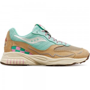 Saucony 3D Grid Hurricane Earth Citizen Turquoise Grise | 42713-XKAH