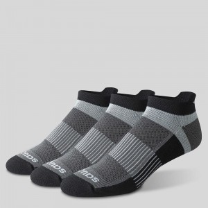 Saucony Inferno Cushioned No Show Tab 3-Pack Socks Noir | 06391-ZPTS